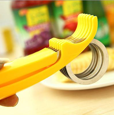 新奇特创意日用百货厨房懒人生活实用小工具水果分割器香蕉切片器